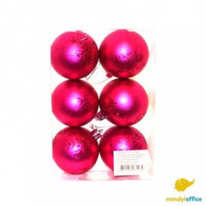 WAO48 GLOBURI ROZ 6CM 6/SET
