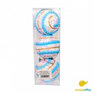 D24104B GLOBURI 8CM 3/SET CHRISTMAS