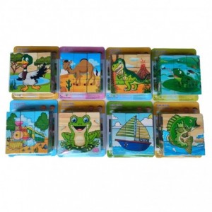 WD-01 CUBURI LEMN TIP PUZZLE 15*13*3cm , bax 120