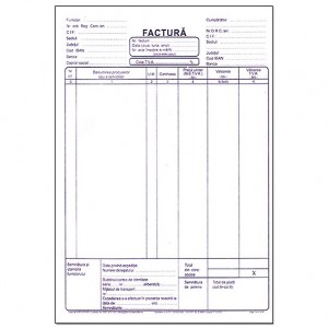FACTURA A4 AUTOCOPIATIVA CU TVA